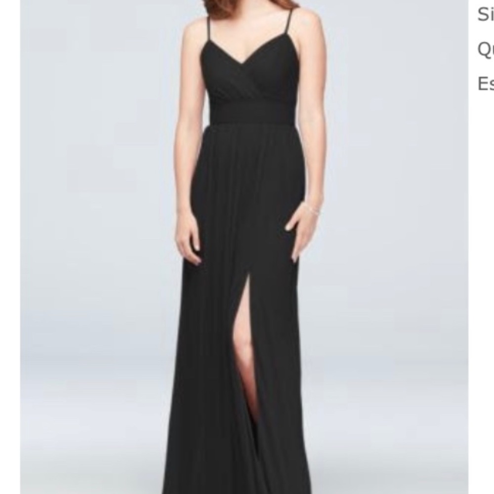Black David’s Bridal Formal Bridesmaid Prom Dress